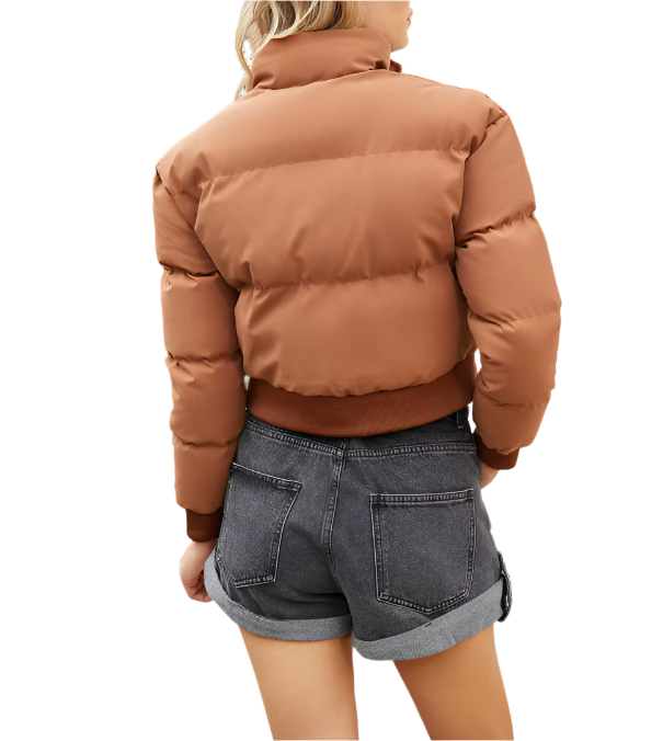 Women’s Trendy Quilted Long Sleeve Stand Collar Zipper Button Closure JACKET - JKT-01