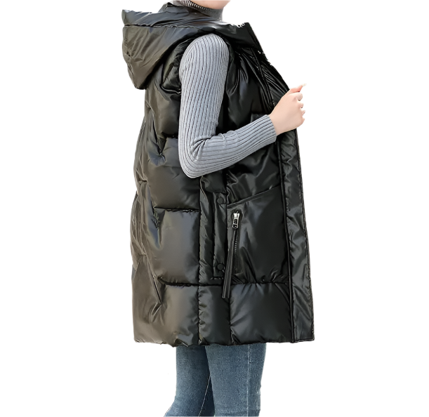 Women's Stylist Hooded Padded Warm Vest JACKET-JKT-34Z