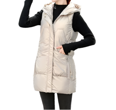 Women's Stylist Hooded Padded Warm Vest JACKET-JKT-34Z
