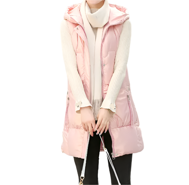 Women's Stylist Hooded Padded Warm Vest JACKET-JKT-34Z