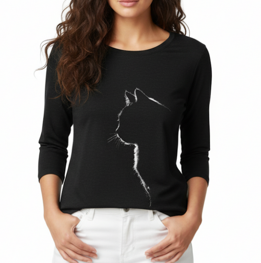 Casual Women's Tee Shirt - SM-9 - TOP -01
