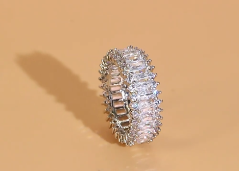 Classic Design Stunning White CZ Cubic Zircon Stone RING RG-14