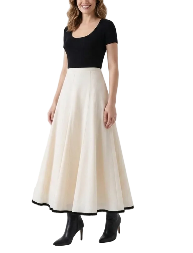 Classy & Timeless A-Line High Waist Skirt - B6-SKT-38