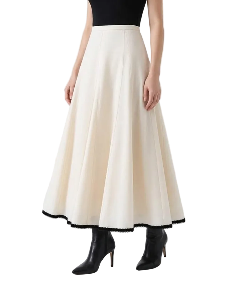 Classy & Timeless A-Line High Waist Skirt - B6-SKT-38