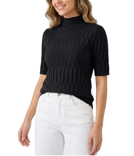 Classy & Timeless Comfortable Soft Short Sleeve Knitted Blouse For Women's - B6-TOP-B615