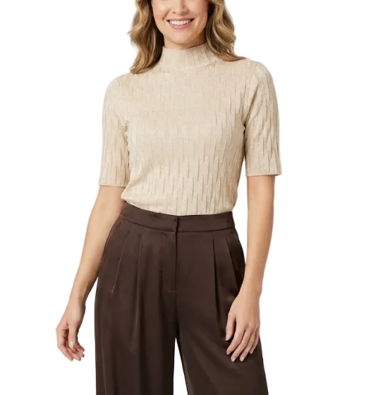 Classy & Timeless Comfortable Soft Short Sleeve Knitted Blouse For Women's - B6-TOP-B615