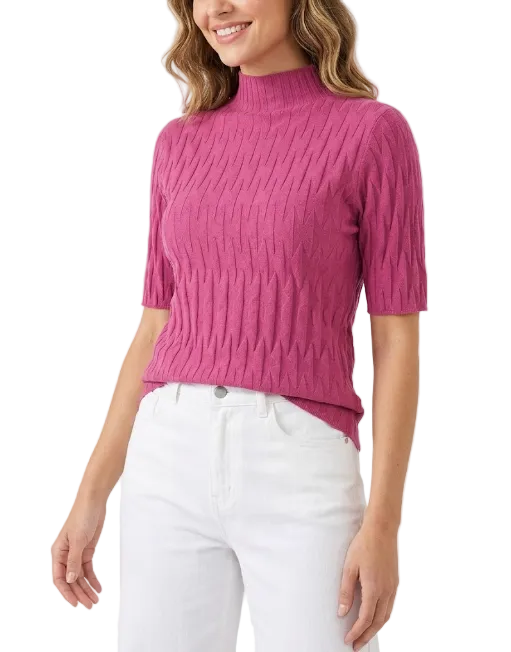 Classy & Timeless Comfortable Soft Short Sleeve Knitted Blouse For Women's - B6-TOP-B615