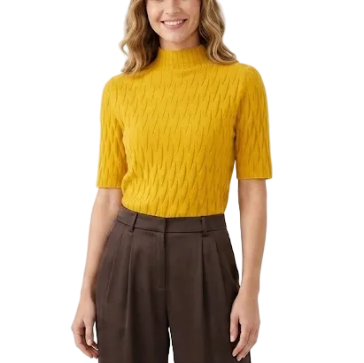 Classy & Timeless Comfortable Soft Short Sleeve Knitted Blouse For Women's - B6-TOP-B615