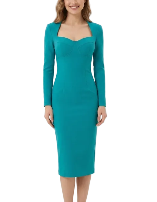 Classy & Timeless Elegant Slim Fit Knee Length Dress for Women - B4-DRESS-B310