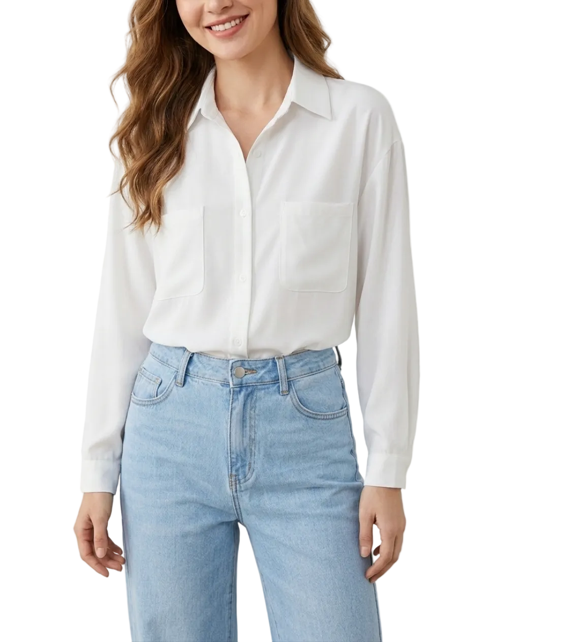 Classy & Timeless White Collar Shirts TOP-B1-BL-284