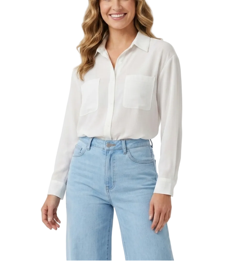 Classy & Timeless White Collar Shirts TOP-B1-BL-284