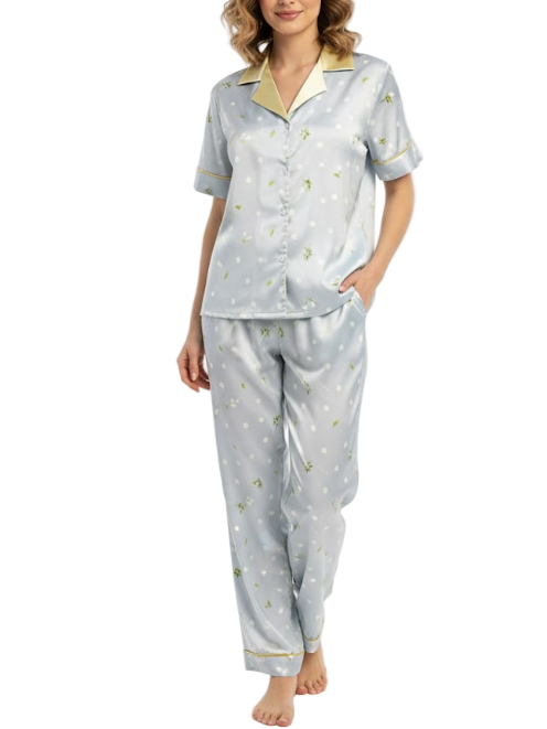 Comfortable Soft Long Sleeve Pajama Set for Women -B16-PJ-66