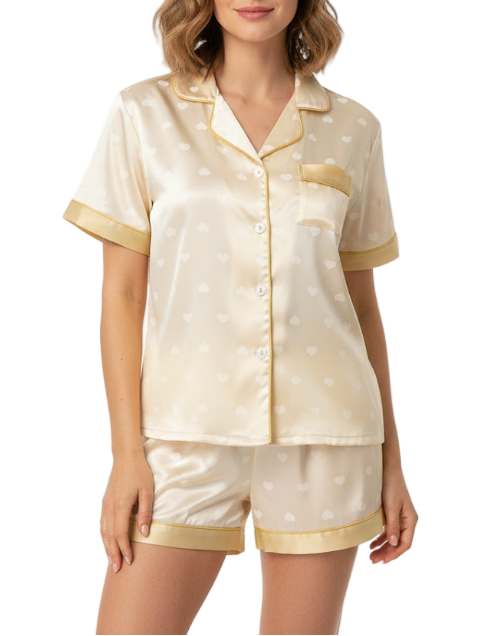 Comfortable Soft Short Sleeve Shorts Pajama Set for Women -B16-PJ-72