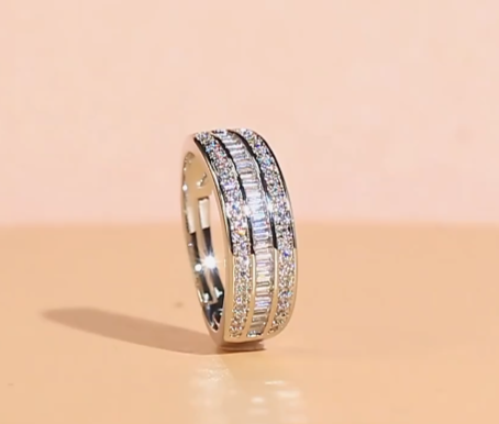 Elegant Stacked Cubic Zirconia Stone CZ Eternity Rings for Women RING - RG-13