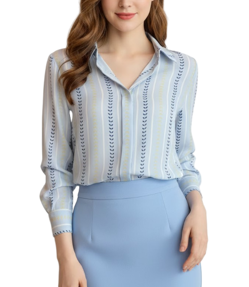 Elegant & Timeless Long Sleeve Collar Shirts  for Women - SM8-TOP-10