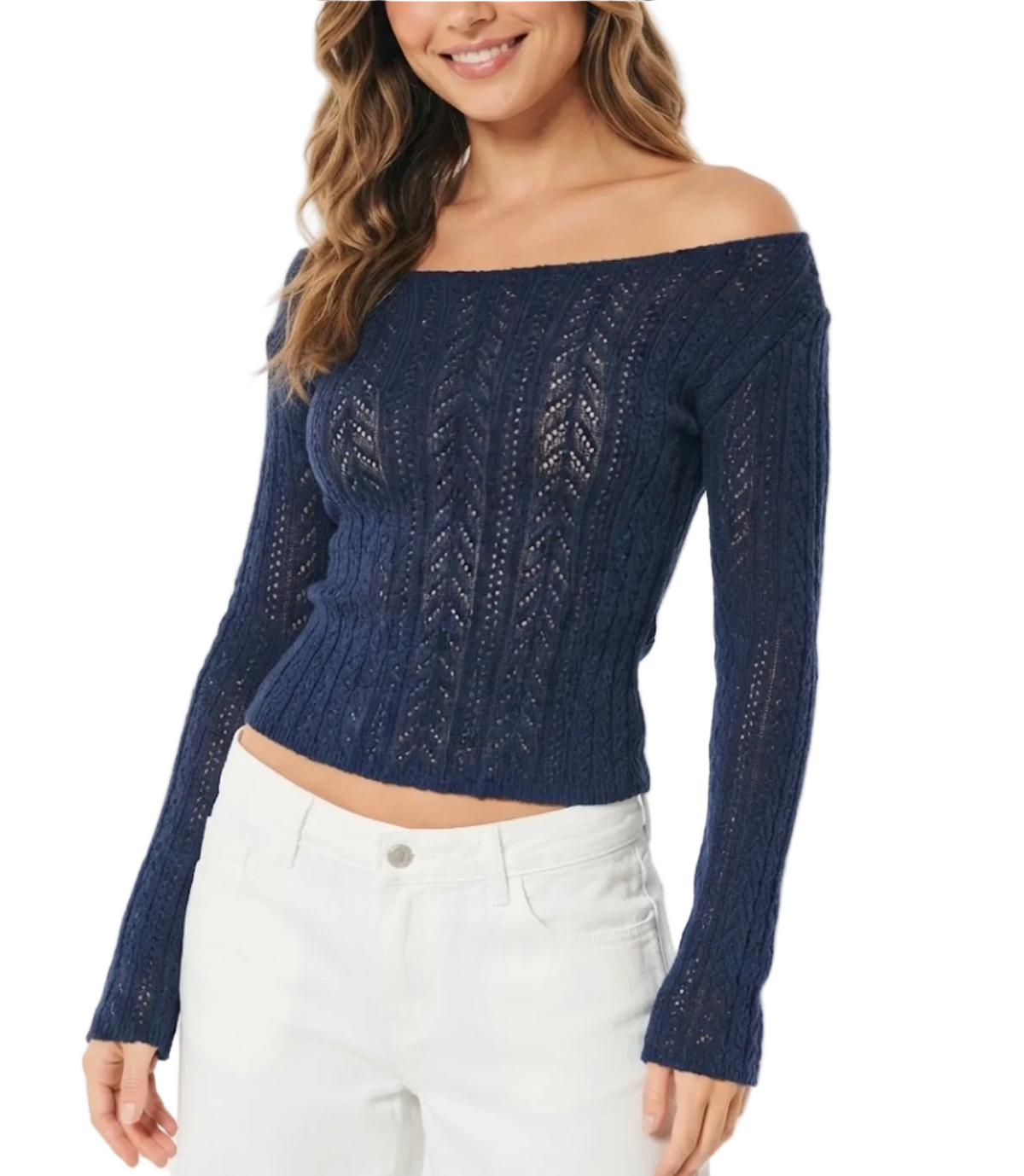 Elegant & Timeless Knitted Long Sleeve Boat-Off-Shoulder Tops for Women- BP-B20 -TOP-294