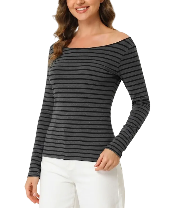 Elegant & Timeless Long Sleeve Off the Shoulder Tops for Women - BP-B20 -TOP-94