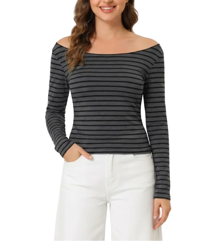 Elegant & Timeless Long Sleeve Off the Shoulder Tops for Women - BP-B20 -TOP-94