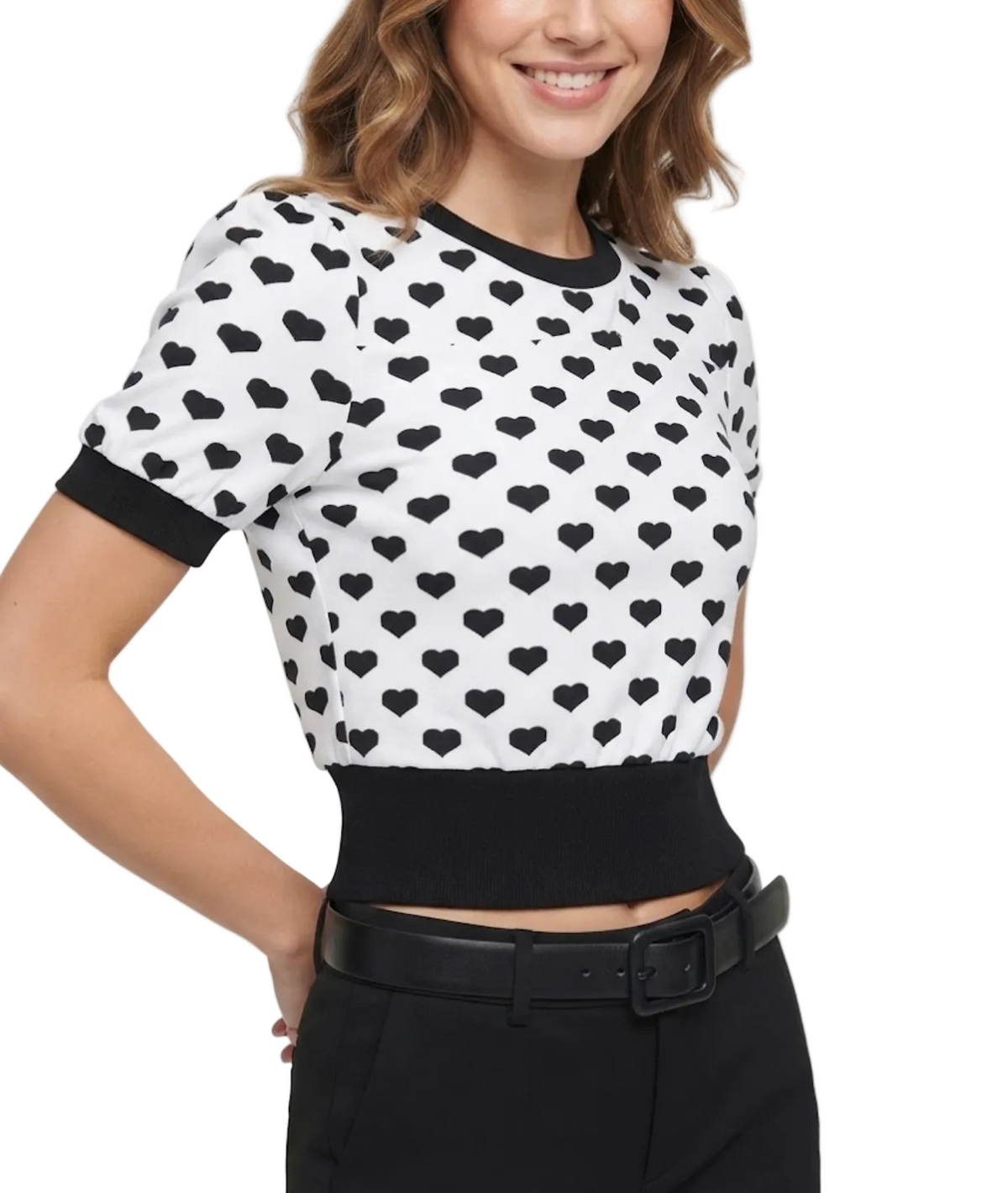 Elegant & Timeless Printed Long Sleeve Buttoned  Short O-Neck Tops for Women- BP-B20 -TOP-306