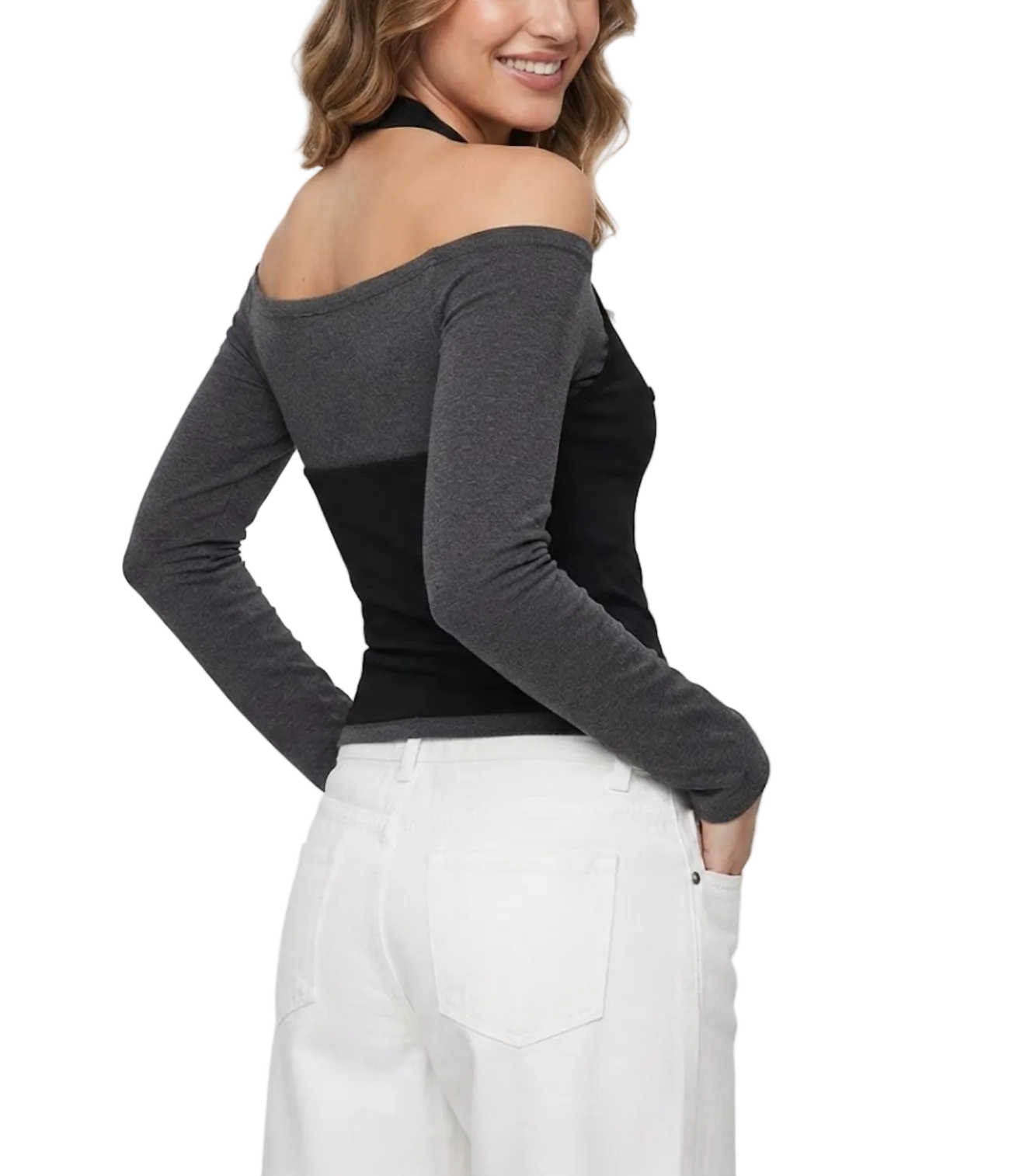 Elegant & Timeless V-Neck Stretchy Fitted Long Sleeve Tops for Women- BP-B20 -TOP-273
