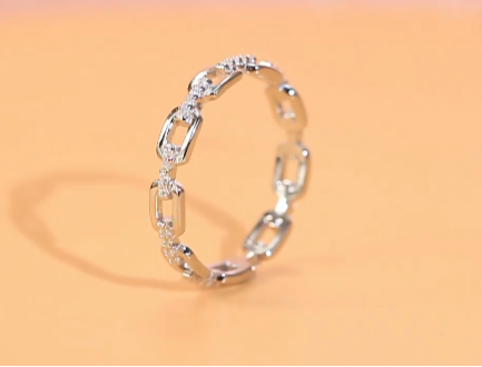High Quality Micro Pave Cubic Zirconia Sterling Silver Rings RG-27