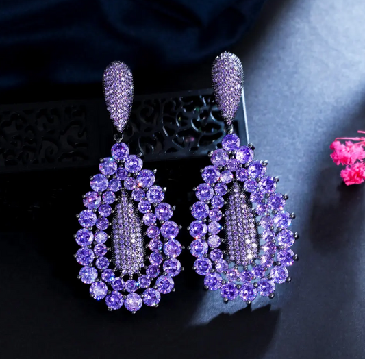 High Quality Unique Trendy Cubic Zircon Dangle Earrings - CZ-Earring- ER - 150