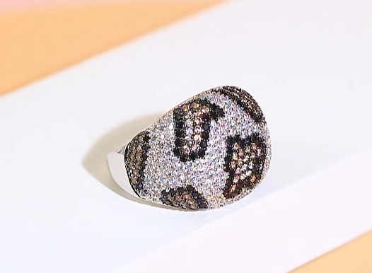 Latest Design Micro Pave Cubic Zirconia Leopard Pattern   RING - RG-03