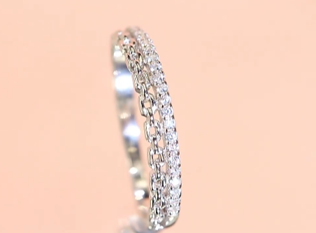 Micro Pave Cubic Zirconia 925 Sterling Silver RING RG -28