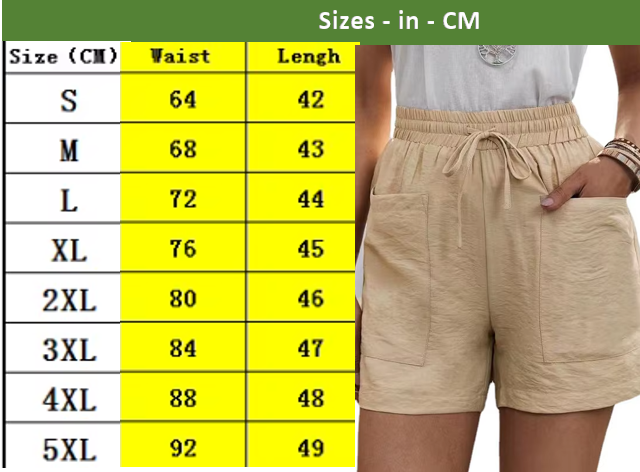 Trendy & Elegant Comfy Elastic Waist Pockets Soft Shorts for Women - B1-SH-15