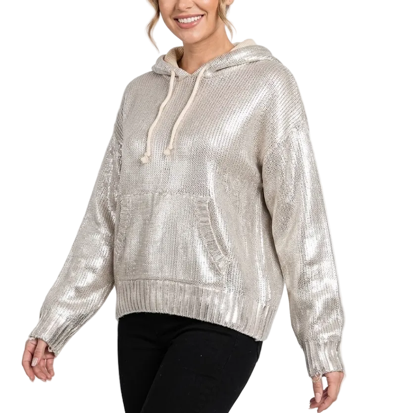 Trendy & Elegant Long Sleeve Hooded Knitted Sweater Blouses for Women - B6-TOP-B805