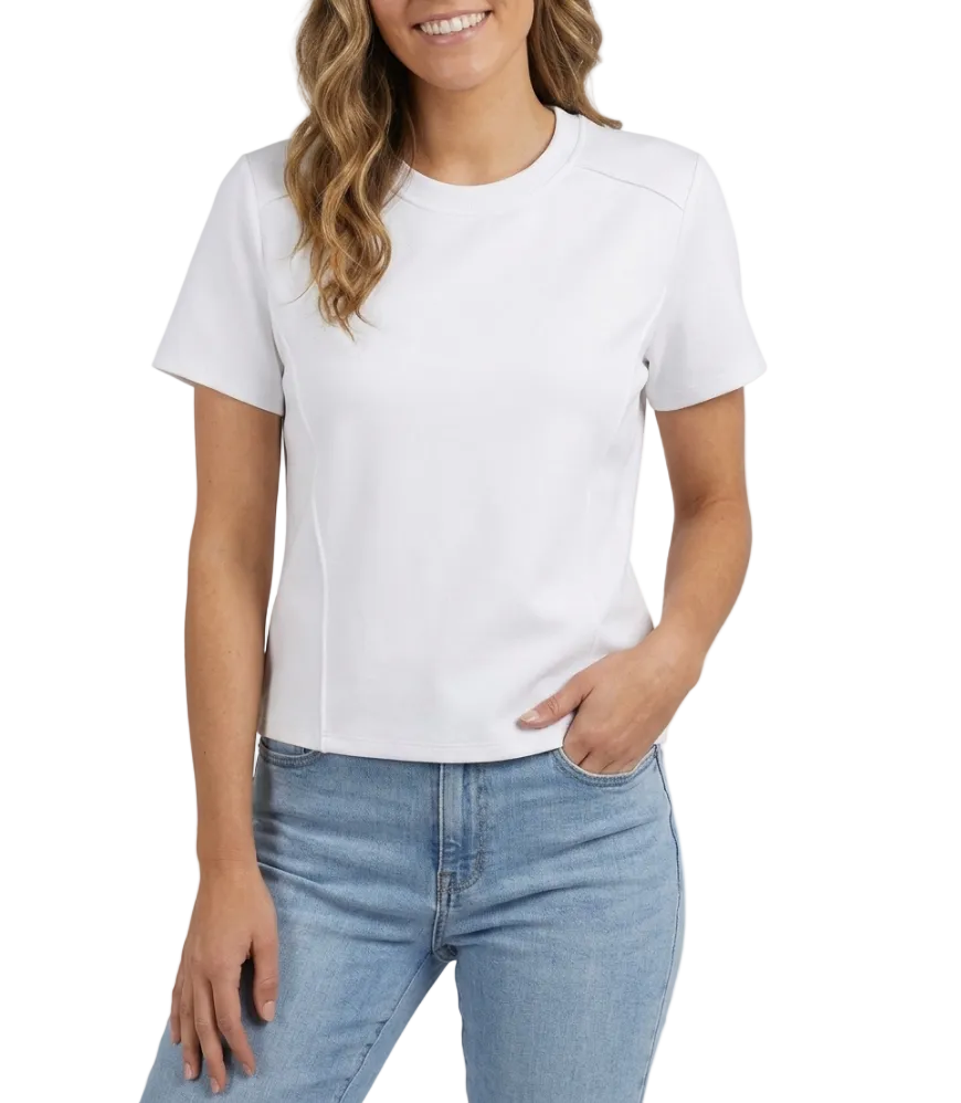 Solid Color Round-neck Short Sleeved T-shirt For Women  - SM8-TOP-39