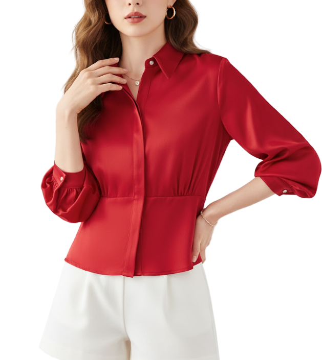 Trendy & Timeless Long Sleeve Dressy Blouses for Women - B15-TOP-56