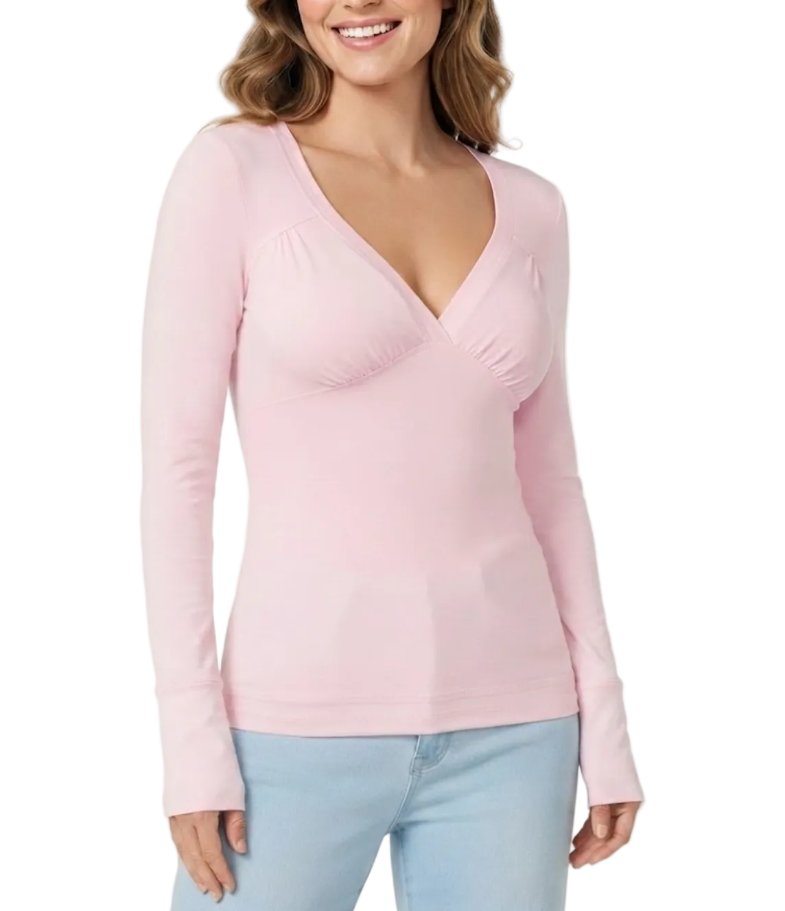 Timeless & Elegant Long Sleeve  V-neck Tops for Women - BP-B20 -TOP-96