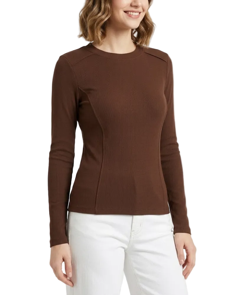 Timeless Classy Round Neck Long Sleeve Knitted Top for Women -SM8-TOP-104