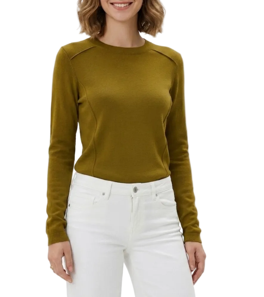 Timeless Classy Round Neck Long Sleeve Knitted Top for Women -SM8-TOP-104