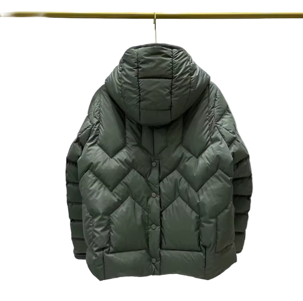 Timeless Hooded Lightweight Pocket Zipper 90% White Duck Down Jacket for Women - B12-JKT-64