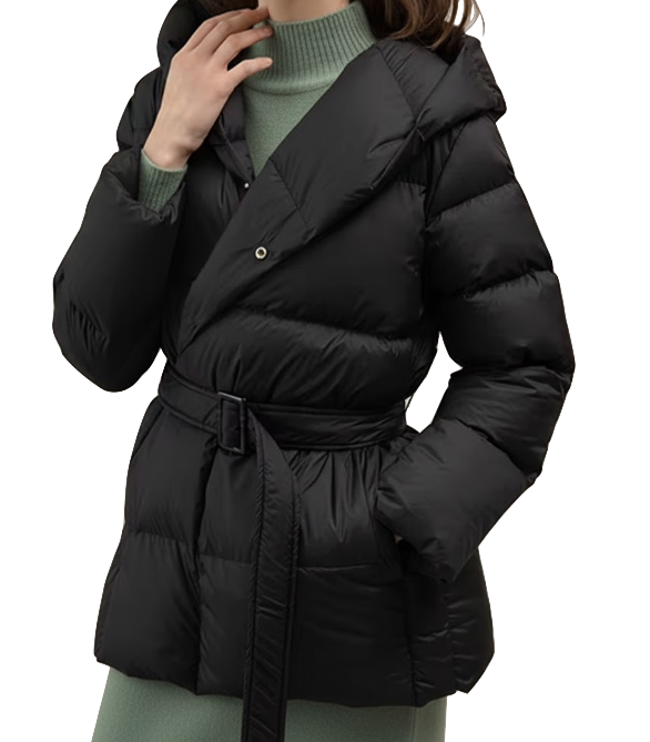Timeless Lightweight With a Waist Belt Hooded Warm Parka Down Jacket for Women -B12-JKT-66