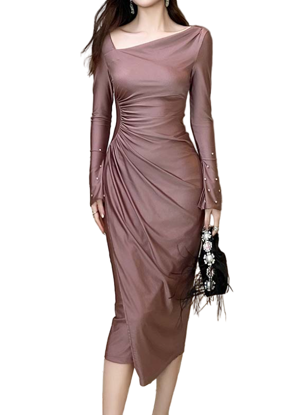 Timeless & Elegant Long Sleeve Bodycon Versatile Dresses  - B4-DRESS-B389