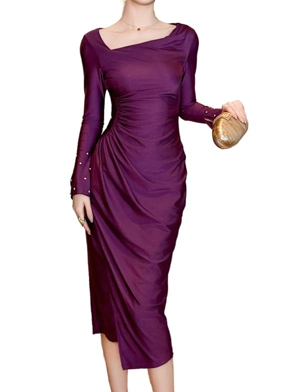 Timeless & Elegant Long Sleeve Bodycon Versatile Dresses  - B4-DRESS-B389