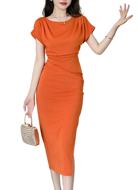 Timeless & Elegant Short Sleeve Versatile Pencil Dresses  - B4-DRESS-B401