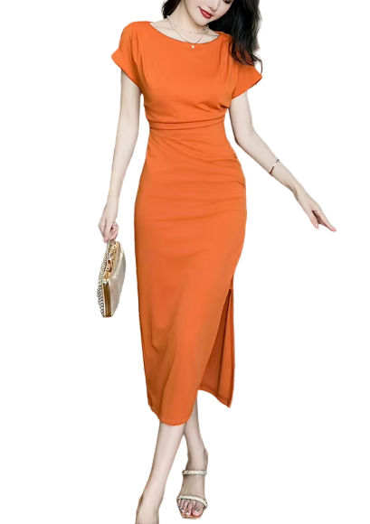 Timeless & Elegant Short Sleeve Versatile Pencil Dresses  - B4-DRESS-B401