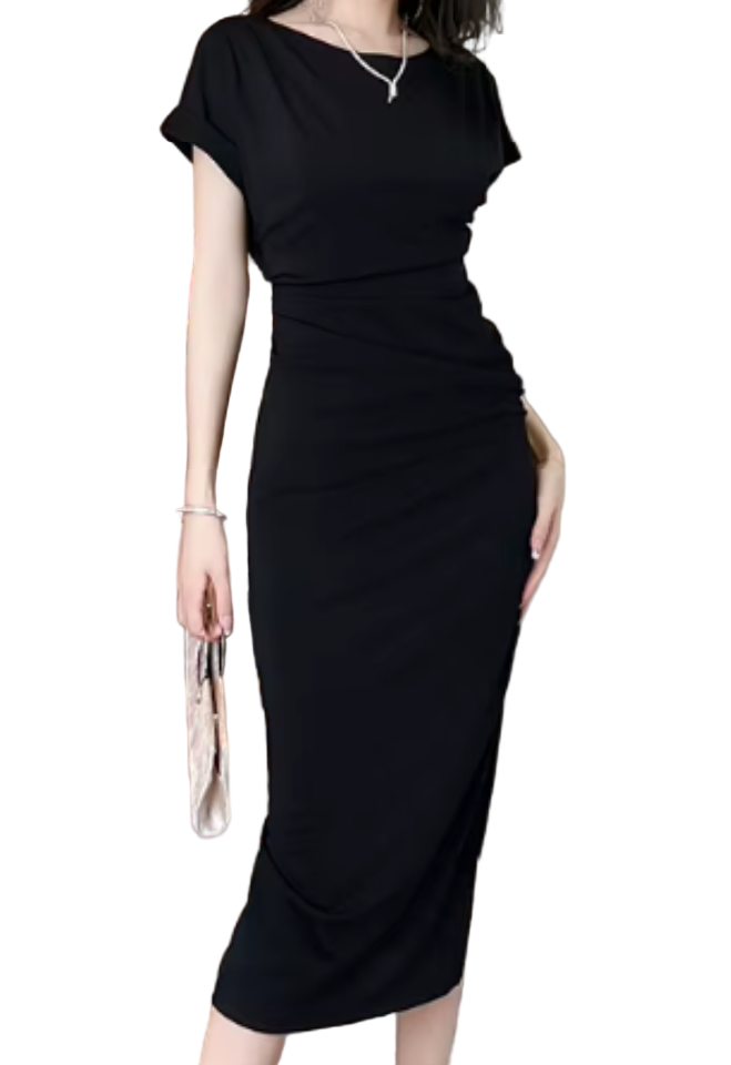 Timeless & Elegant Short Sleeve Versatile Pencil Dresses  - B4-DRESS-B401