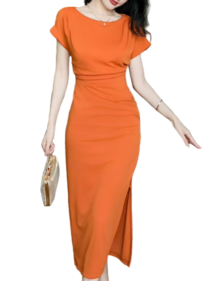 Timeless & Elegant Short Sleeve Versatile Pencil Dresses  - B4-DRESS-B401