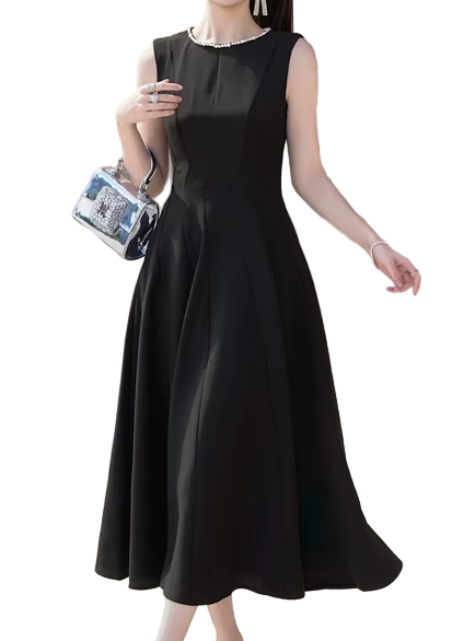 Timeless Trendy & Elegant Sleeveless Versatile A-line Dresses  - B4-DRESS-B372