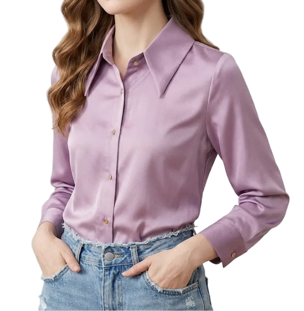 Timeless & Elegant Long Sleeve Collar Shirts for Women  - B13-TOP-407