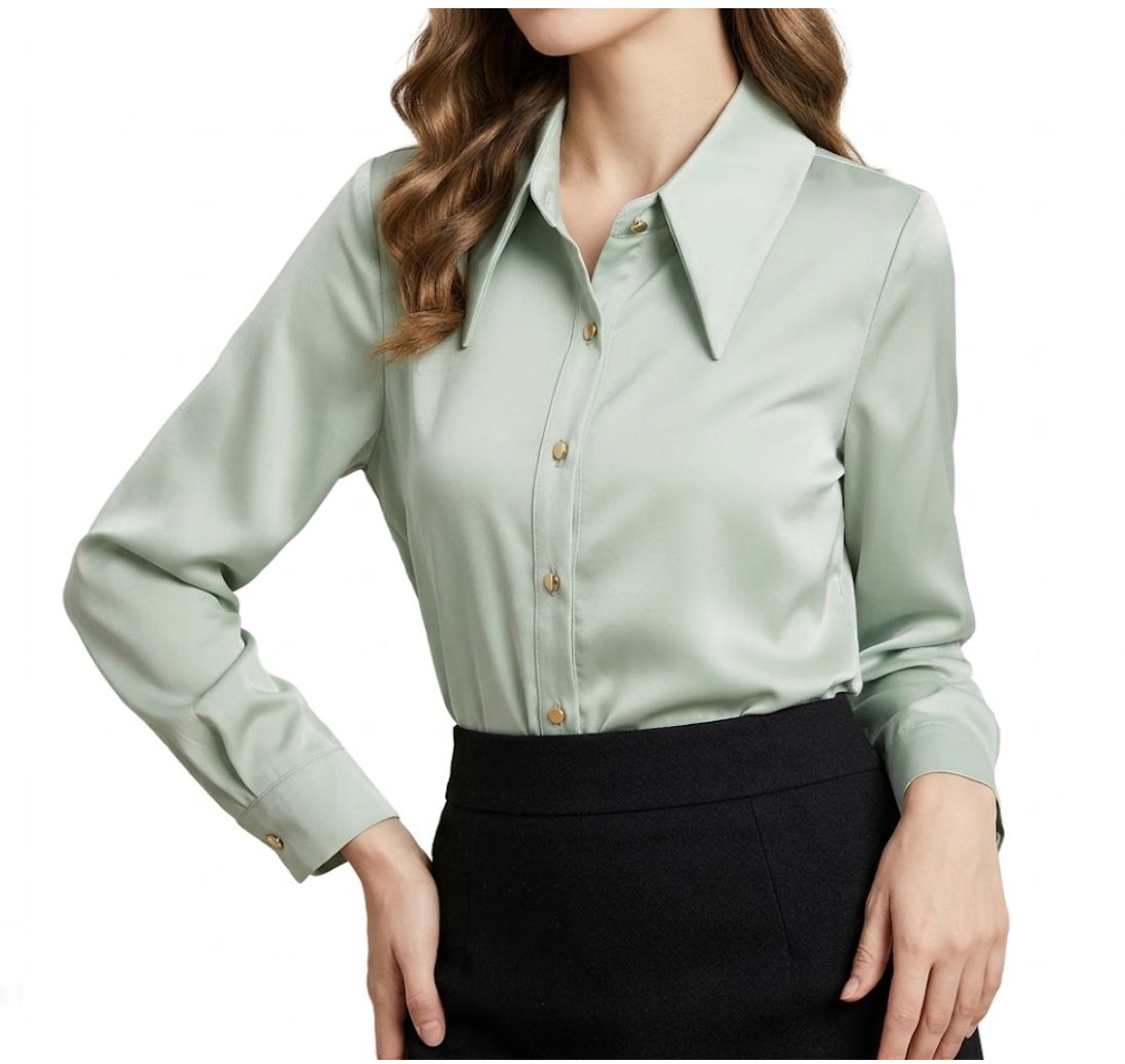 Timeless & Elegant Long Sleeve Collar Shirts for Women  - B13-TOP-407