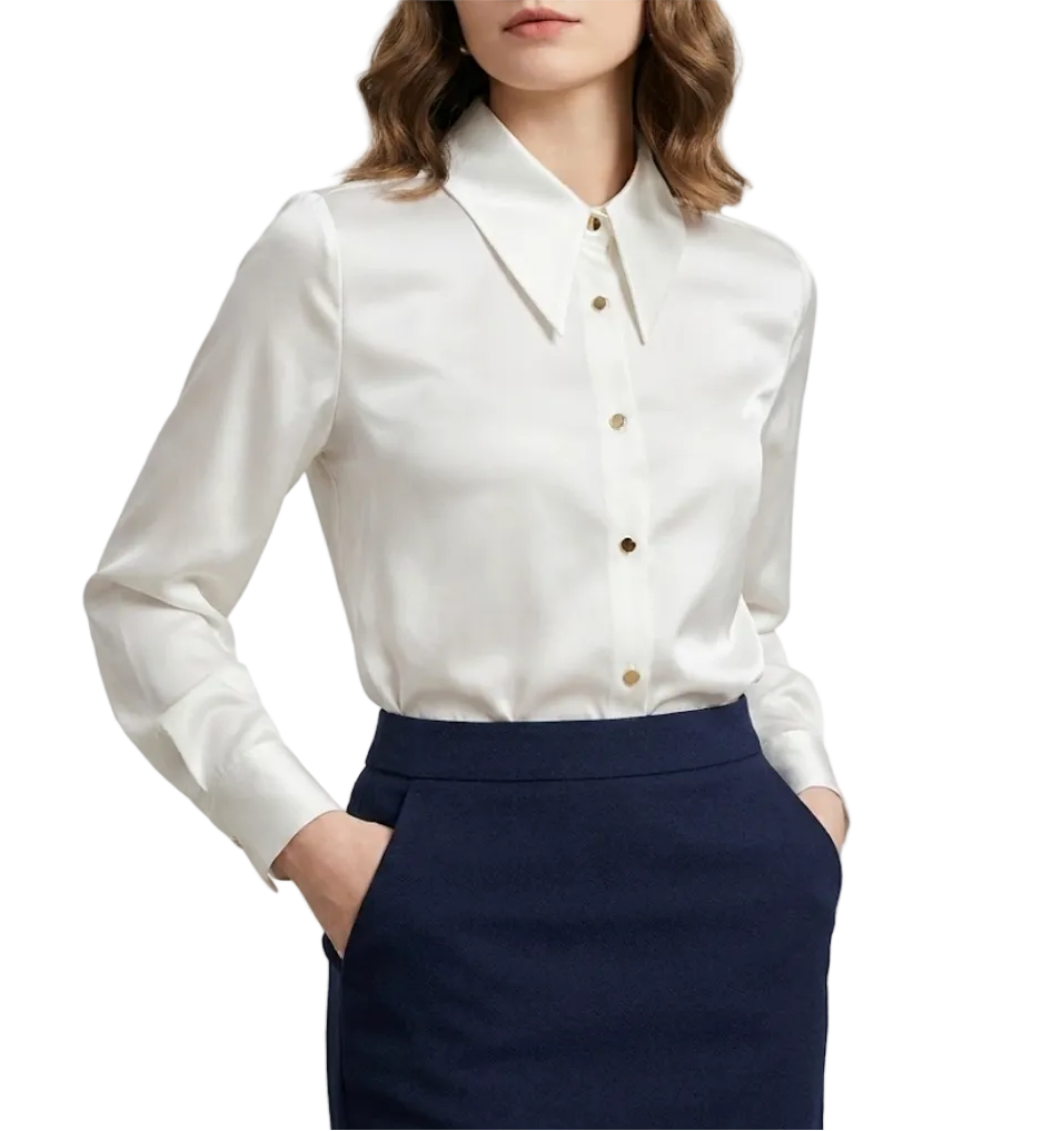 Timeless & Elegant Long Sleeve Collar Shirts for Women  - B13-TOP-407