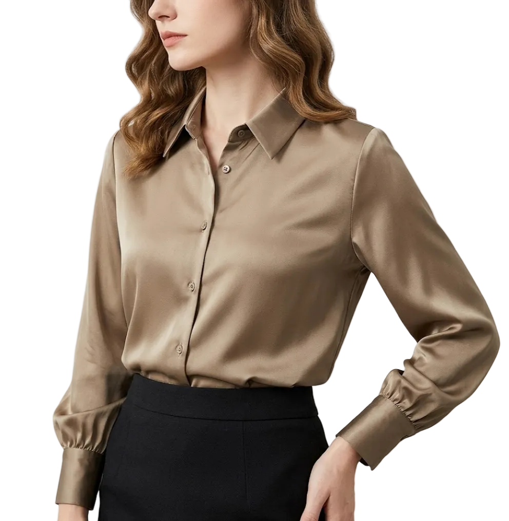 Timeless & Elegant Long Sleeve Collar Shirts for Women  - B13-TOP-420