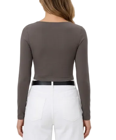 Timeless & Elegant Long Sleeve Crop-Tops  - B1-TOP-V175