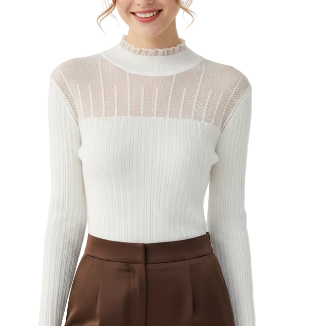 Timeless & Elegant Long Sleeve Knitted Ribbed Blouses - B1-TOP-V196